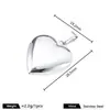 Caja de Fotos con Forma de Corazón de Acero Inoxidable Pulido que se Puede Abrir, Accesorios para Joyería DIY Colgante, Accesorios de Dijes de Moda para Collares y Pulseras