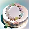 Pulseira Princesa Fofa Cor de Doce para Melhores Amigas, Pulseiras de Contas para Crianças, Doce e Sofisticada, Bijuterias Versáteis para Barracas