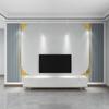Adesivos de Parede Decorativos de Canto 3D Tridimensionais Diagonais Arqueados na Cintura para Casa, Adesivos de Parede de Fundo para Casa, Decoração Tridimensional