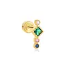 Aretes de Acero Inoxidable Oro de 18K Zircón Acero de Titanio Mini Piercings de Nariz de Rosca Piercing Anillos para Ombligo Joyería Transfronteriza Europea y Americana