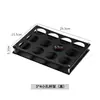 Portavasos octagonal de acero inoxidable con recubrimiento negro, estante comercial para vasos de cerveza, estante para vinos, almacenamiento y exhibición para vasos de bar