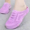 Zapatos de Jardín Transpirables para Mujer Gelatina Jóvenes Nuevos Suela Gruesa Antideslizante Goma Suave Suela Suave Baotou Agujero Pantuflas para Mujer