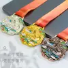 Medalla Metálica del Año del Dragón Placa de Honor Pintada a Medida Medalla de Evento de Maratón Personalizada Medalla de Oro Medalla de Plata