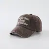 Boné de beisebol infantil estilo vintage para atacado, disponível em várias cores, chapéu de sol para atividades ao ar livre, boné de bebê personalizado com letra para outono