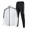 Terno de Outono Uniforme Escolar Masculino 2022 Novo Estilo Jaqueta de Algodão à Prova de Tornozelo Jaqueta Moletom de Três Listras Calça Casual