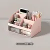 Caja de almacenamiento para escritorio de oficina, gabinete de almacenamiento transparente tipo cajón pequeño, estante organizador de papelería y artículos varios para escritorio de estudiante