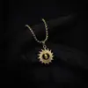 Pingente de girassol Colar de Moda Americana Nicho High-end Moda Coringa Colar Sweat Chain Acessórios Atacado
