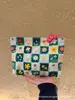 Bolso de Mano Cuadros Verdes Florales Estilo Ins como Pintura al Óleo, Neceser Portátil Retro, Modelo Nuevo 2026, Bolsa para Almacenamiento Varios