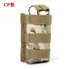 Paquete de Radio de un Solo Intercomunicador para Exteriores, Paquete de Batería Táctico, Bolsa Deportiva para Exteriores Molle, Almacenamiento de Campo para un Solo Cargador