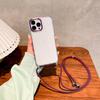 Funda para teléfono con cordón de doble orificio, transparente, compatible con Apple Pro Max, funda blanda cruzada para iPhone 12, resistente a caídas de 11 pulgadas.