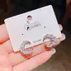 Brincos de Lua com Zircônia Brilhante Super Micro-Incrustada Agulha de Prata Design Único de Nicho Estilo Coreano Brincos de Luxo Leve