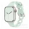 Pulseira de silicone em formato de coração com fivela ajustável adequada para Apple 9 10 S11 iWatch Ultra pulseira oca