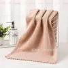 Toalla de vellón de coral toalla facial suave absorbente sin pelusa color sólido secado de cabello secado rápido borde cortado toalla grande