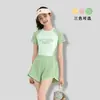 Traje de Baño para Niña de una Pieza Moda Juvenil Cubriendo la Piel y Aspecto Adelgazante Estudiante de Secundaria Vacaciones Piscina Parque Acuático Traje de Baño