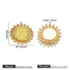Pingente de Aço Inoxidável Pingente da Moda Estilo Palácio Retro Girassol Rosto Moen Banhado a Ouro Acessórios para Joias DIY