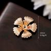 Estilo antiguo Zhongxing joyería diy capullo de flor corazón de flor soporte de flor pieza de flor de cobre puro accesorio para tocado pasador corona de pelo material
