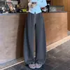 Tiro real Pantalones deportivos americanos 2026 Otoño/Invierno Nuevos Pantalones de pierna ancha para mujer Estilo perezoso holgado Pierna curva Casual Pantalones largos