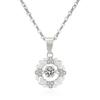 Novo colar inteligente de floco de neve de prata esterlina S925, estilo japonês e coreano, em forma de coração, com incrustações de diamantes, corrente de clavícula, moda para namorada