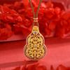 Tienda de oro con el mismo método antiguo grabado diamante hueco filigranado calabaza colgante collar se puede abrir y cerrar accesorios cadena suéter