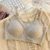 Otoño/Invierno Clásico Pastoral Pequeño Floral Espalda Bonita 9-16 Años Cómodo Sin Costuras Tirantes Ajustables Transpirable Copas Fijas Bandeau