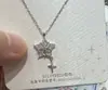 Colar Pingente Borla Estrela de Cinco Pontas Zircônia Prata Esterlina S925 Não Desbota Joias Femininas de Verão de Alto Nível Atacado