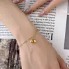 Estilo Mori Simples Nova Chegada Bola Pequena Tornozeleira de Aço Titânio Ginástica Feminina ins Estilo Fada Nicho High-end Tornozeleira de Celebridade da Internet