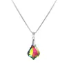 Collar Colgante de Cristal Nuevo Transfronterizo Europeo y Americano Colorido Forma de Gota Taigang Nicho Cadena de Caja Joyería Versátil