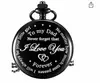 Comercio exterior transfronterizo venta caliente al contado PARA MI HIJO grabado vintage conmemorativo de cuarzo regalo reloj de bolsillo redondo al por mayor