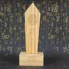 Base de Punta de Flecha de Madera Maciza Carro de Comando del Emperador de Jade Ficha de Madera Tallada Espada de Comando de Taishang Laojun