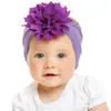 Faixa de Cabelo Infantil Flor de Lótus de Nylon Europeia e Americana Touca Elástica para Bebê Faixa de Orelha de Coelho para Bebê