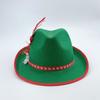 Sombrero de Jazz Verde Oktoberfest Alemán Carnaval Montañismo Sombrero de Jazz Sombrero de Fiesta Sombrero de Escenario para Actuación de Adulto