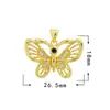 Accesorios para joyería DIY colgante de circonita microincrustada accesorios para collar serie Mariposa Libélula baño de oro de 18 quilates
