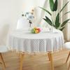 Venta Directa de Fábrica Mantel Redondo con Borlas, Más Vendido en Amazon, Mantel a Prueba de Polvo para Restaurantes y Cafeterías con Ambiente, Mantel con Diseño Floral