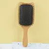 Cabelo Liso, Pente Sem Nós, Pente com Almofada de Ar de Bambu, Pente Massageador de Couro Cabeludo para Uso Doméstico de Meninas, Pente com Airbag para Cuidados com o Cabelo, Pente de Modelar