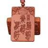Colgante talismán de cinco truenos de madera fulminada, colgante talismán del dios de la riqueza de cinco vías, suministros taoístas de madera de azufaifo fulminada, venta al por mayor de fábrica para plataformas de transmisión en vivo