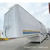 Vendas de Fábrica de Semirreboques de Transporte de Contêineres com Pescoço de Ganso Longo, Semirreboques de Caixa Alta de 3 Eixos de Aço de Alta Resistência para Logística