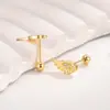 Personalidad Única de Nicho Arete de Cartílago para Oreja con Ala Aretes de Rosca para Mujeres Aretes de Cóclea Múltiples Perforaciones Pendientes Apilados Joyería para Oreja