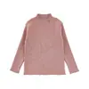 Suéter Base de Color Sólido de Cuello Alto Medio Nuevo Invierno 2026 para Niñas Wulibu, Top Cálido Cortavientos Infantil de Moda