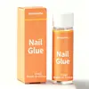 Pegamento para uñas 15 ml, no necesita curado bajo lámpara, secado rápido, adhesivo fuerte para puntas de uñas, botella pequeña con aplicador, adhesivo para uñas postizas, venta al por mayor transfronteriza
