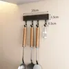 Gancho de cozinha sem punção Cabide suspenso Haste suspensa Colher suspensa Pá Armazenamento rack de armazenamento de parede Gancho Espaço de alumínio