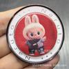 Muestra de Versión de Prueba de Insignia de Goma para Niños que se Ilumina al Golpear, Impresión en Color UV, Insignia Redonda de Plástico, Insignia Suave de Goma Lavable