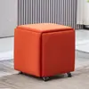 Banqueta de Almacenamiento Moderna Nórdica, Banqueta para Cambiarse los Zapatos, Taburete Pequeño Multifuncional, Taburete Plegable Cubo, Taburete Combinado Cinco en Uno