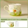 Juego de Té Factory Flower Whisper Cerámica Kung Fu Juego de Té Gama Alta Gaiwan Blanco Mineral Tetera Personal y Taza de Degustación