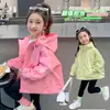 Ropa exterior de primavera y otoño para niñas, nuevo y elegante abrigo tipo trench de estilo coreano 2026 para bebés, chaqueta de otoño para niños