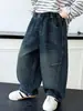 Jeans Rectos de Otoño para Niños 2026 Nuevo Estilo Pantalones para Niños Pequeños y Medianos Pantalones Lindos y Rebeldes para Bebé Primavera y Otoño de Moda