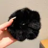 Scrunchie Oversized Estampa de Leopardo Retrô Outono e Inverno para Mulheres, Elástico de Cabelo Fofo Estilo Saia, Novo Acessório de Cabelo Elástico Outono e Inverno