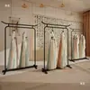 Nuevo Estante de Exhibición Retro Estilo Chino para Tienda de Ropa, Perchero de Pie para Ropa, Estante Central, Juego de Percheros, Estante para Qipao y Hanfu