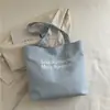 Bolsa de Lona Americana Retro Estilo Ins Verano 2025 Gran Capacidad Estudiante Ropa de Trabajo Bolso de Hombro Literario Bolso Tote para Clase
