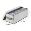 Caja de Almacenamiento para CDs Negra Contenedor de Almacenamiento de Tela No Tejida Gran Capacidad Plegable Portátil con Tapa Almacenamiento de Discos de Vinilo Personalizado