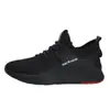 Novos sapatos masculinos de outono, tênis esportivos pretos, tênis de corrida casuais respiráveis em malha fly-knit, sola macia, sapatos masculinos versáteis para exportação